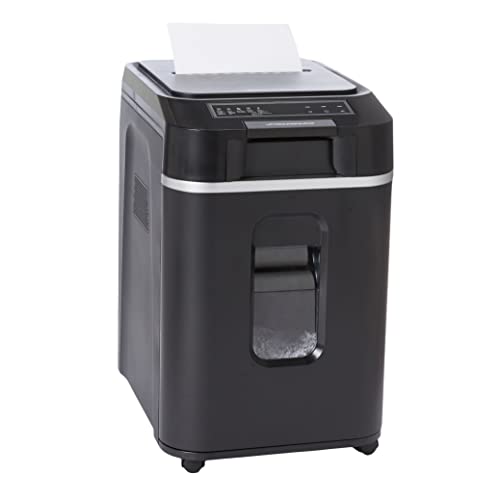 0840095888110 - AMAZON COMMERCIAL 200-SHEET AUTO FEED MICRO-CUT PAPER SHREDDER WITH PULLOUT BASKET