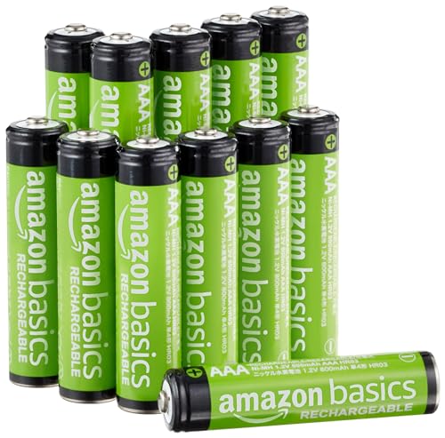 0840095888677 - AMAZON BASICS 12-PACK AAA PERFORMANCE 800 MAH RECHARGEABLE BATTERIES, PRE-CHARGED, RECHARGE UP TO 1000X