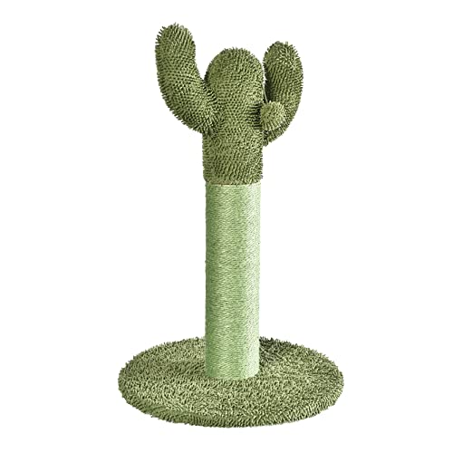 0840095890656 - AMAZON BASICS CACTUS CAT SCRATCHING POST WITH DANGLING BALL, 25.6 INCHES