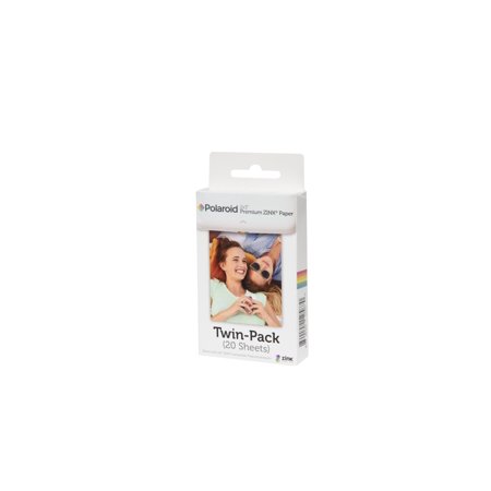 0840102125870 - POLAROID 2X3 INCH PREMIUM ZINK PHOTO PAPER TWIN PACK (20 SHEETS) - COMPATIBLE WITH POLAROID SNAP, Z2300, SOCIALMATIC INSTANT CAMERAS & ZIP INSTANT PRINTER