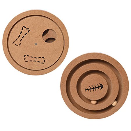 0840102130058 - INTERACTIVE FUN IQ PUZZLE FOR DOGS, CATS AND PETS FOOD TREATED WOODEN TOY GAME