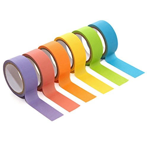 0840102180756 - POLAROID COLORFUL WASHI TAPE SET WITH FULL RAINBOW OF PASTEL COLORS – 6 ROLLS OF CRAFTING TAPE FOR ZINK 2X3 PHOTO PAPER PROJECTS (SNAP, POP, ZIP, Z2300)