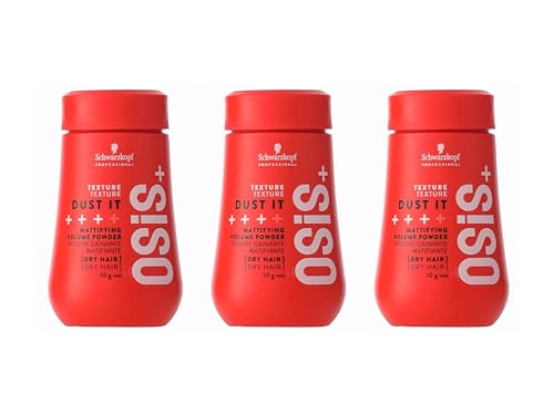 0840102601282 - OSIS+ DUST IT, 0.35 OZ (3 PACK) – MATTIFYING VOLUME POWDER – LONG-LASTING HOLD, STRONG CONTROL AND SEPARATION – MATTE EFFECT TEXTURIZER PRODUCT FOR WILD HAIR STYLING AND VOLUMIZING