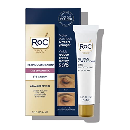 0840103211503 - ROC RETINOL CORREXION UNDER EYE CREAM FOR DARK CIRCLES & PUFFINESS, DAILY WRINKLE CREAM, ANTI AGING LINE SMOOTHING SKIN CARE TREATMENT, .25 OZ