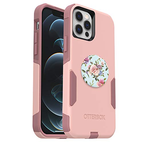 0840104254325 - BUNDLE: OTTERBOX COMMUTER SERIES CASE FOR IPHONE 12 & IPHONE 12 PRO - (BALLET WAY) + POPSOCKETS POPGRIP - (RETRO WILD ROSE)