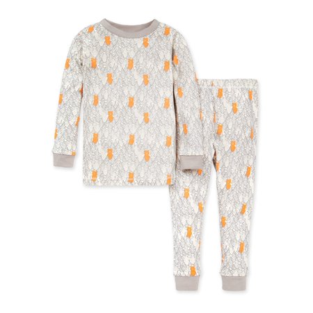 0840109517876 - BURT’S BEES BABY BABY BOY’S PAJAMAS, TEE AND PANT 2-PIECE PJ SET, 100% ORGANIC COTTON, BEARS IN THE FOREST, 5 YEARS