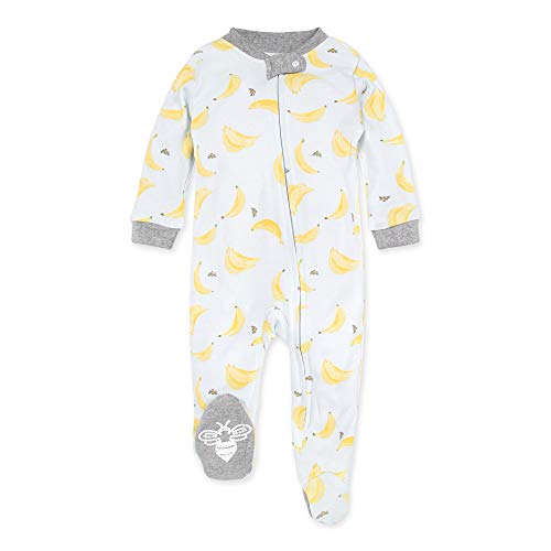 0840109548429 - BURTS BEES BABY BABY SLEEP & PLAY, ORGANIC ONE-PIECE ROMPER-JUMPSUIT PJ, ZIP FRONT FOOTED PAJAMA, CRAZY BUNCH, 6-9 MONTHS