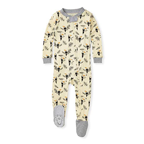 0840109549495 - BURTS BEES BABY BABY BOYS UNISEX PAJAMAS, ZIP-FRONT NON-SLIP FOOTED SLEEPER PJS, ORGANIC COTTON, TOUCAN JUNGLE, 18 MONTHS