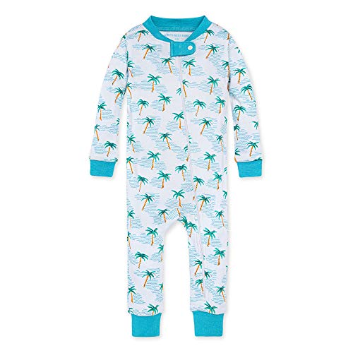 0840109558138 - BURTS BEES BABY BABY BOYS ZIP FRONT NON-SLIP FOOTED SLEEPER PJS, 100% ORGANIC COTTON, PALM BEACH FOOTLESS, 24 MONTHS
