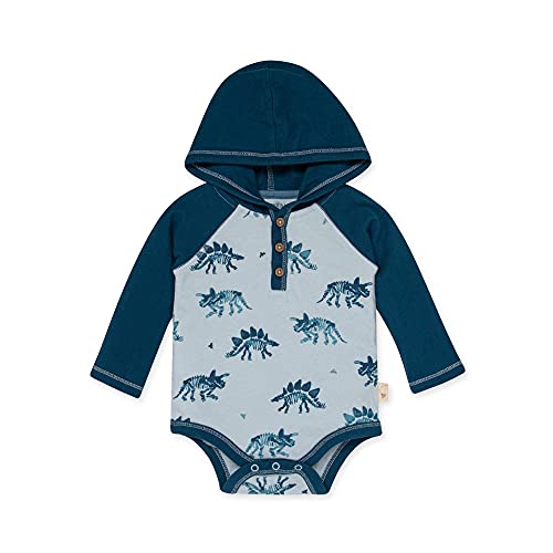 0840109577375 - BURTS BEES BABY BABY BOYS, SHORT LONG SLEEVE ONE-PIECE BODYSUITS, 100% ORGANIC COTTON, DANCING DINOS, 6 MONTHS