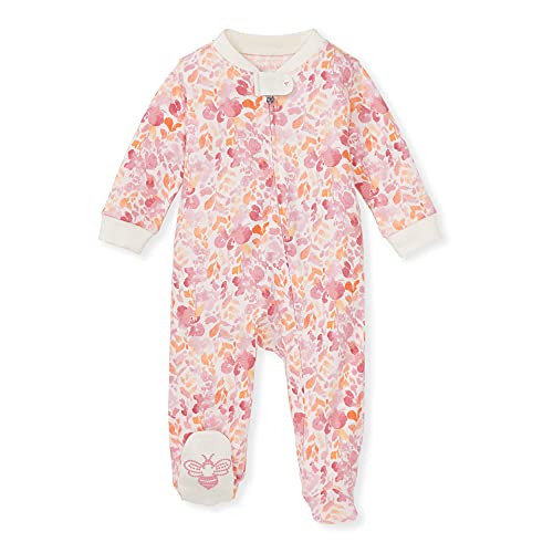 0840109582072 - BURTS BEES BABY BABY GIRLS SLEEP AND PLAY PJS, 100% ORGANIC COTTON ONE-PIECE PAJAMAS ZIP FRONT LOOSE FIT ROMPER JUMPSUIT, WILD FLORAL, 3 MONTHS