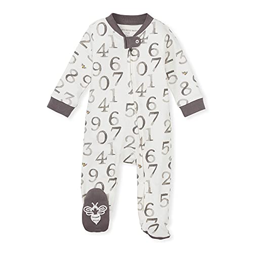0840109582911 - BURTS BEES BABY BABY BOYS SLEEP AND PLAY PAJAMAS, 100% ORGANIC COTTON PIECE ROMPER JUMPSUIT ZIP FRONT PJS, ONE, TWO, BEE, NEWBORN