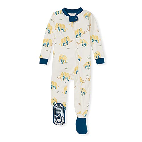 0840109583659 - BURTS BEES BABY BABY BOYS SLEEPER PAJAMAS, ZIP-FRONT NON-SLIP FOOTIE PJS, ORGANIC COTTON, WOOLY AWESOME, 12 MONTHS