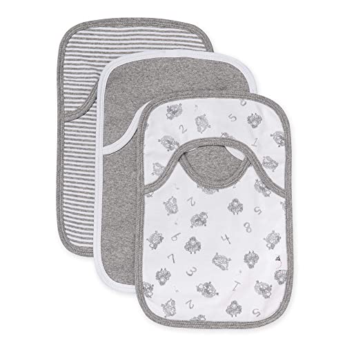 0840109599544 - BURTS BEES BABY - BIBS, 3-PACK LAP-SHOULDER DROOL CLOTHS, 100% ORGANIC COTTON WITH ABSORBENT TERRY TOWEL BACKING (COUNTING SHEEP)