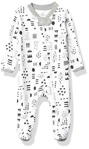 0840109630711 - THE HONEST COMPANY BABY ORGANIC COTTON FOOTED SLEEP & PLAY PAJAMAS, PATTERN PLAY, 3-6 MONTHS