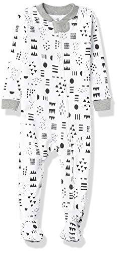 0840109630735 - HONESTBABY BABY ORGANIC COTTON SNUG-FIT FOOTED PAJAMAS, PATTERN PLAY, 12 MONTHS