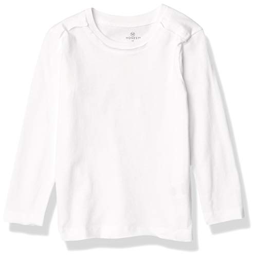 0840109648327 - HONESTBABY BABY 5-PACK ORGANIC COTTON LONG SLEEVE T-SHIRTS, BRIGHT WHITE, 6-9 MONTHS