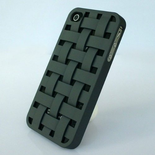 0840134155678 - BAO XIN DESIGN BRAID PROTECTIVE CASE FOR APPLE IPHONE 5 5S (NOT FOR 5C) WITH HEAT DISSIPATION FUNCTION LIGHTWEIGHT AND COOL (IPHONE 5/5S BASKETRY, BLACK)