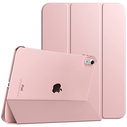 0840156927888 - TIMOVO IPAD CASE FOR IPAD 10TH GENERATION 2022, SLIM STAND PROTECTIVE COVER FOR IPAD, AUTO WAKE/SLEEP SMART FOLIO WITH HARD PC TRANSLUCENT BACK SHELL FIT IPAD 10 CASE, ROSE GOLD