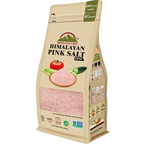0840162312388 - HIMALAYAN CHEF PINK HIMALAYAN SALT - NUTRIENT AND MINERAL DENSE FOR HEALTH - GOURMET PURE CRYSTAL - KOSHER & NATURAL CERTIFIED - 8 LBS
