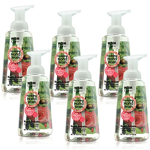 0840162312432 - WBM CARE FOAMING SOAP, FORMULATED WITH ROSE AND AVOCADO SCENT, RICH IN VITAMIN E & AMINO ACID NATURAL HAND WASH, 300ML EACH-PACK OF 6