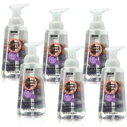 0840162312463 - WBM CARE FOAMING HAND WASH,LAVENDER & ALMOND WITH HIMALAYAN PINK SALT, SKIN CARE MOISTURIZING & SOOTHING LIQUID SOAP, 10.1 FL OZ/EACH (PACK OF 6)