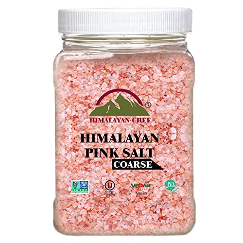 0840162318557 - HIMALAYAN CHEF PINK HIMALAYAN SALT COARSE FOR GRINDER - 5 LBS, ORGANIC ENRICHED WITH NUTRIENT & MINERAL, 100% NATURAL & CHEMICAL FREE, KOSHER & VEGAN CERTIFIED - PLASTIC JAR
