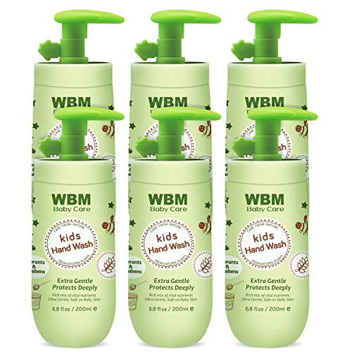 0840162321656 - WBM BABY HAND WASH HONEY & OLIVE OIL, LIQUID HAND SOAP PACK OF 6 | PROTECTS SKIN FROM DRYNESS, MORE MOISTURIZERS THAN THE LEADING ORDINARY SOAPS, 6.8 FL OZ/EACH