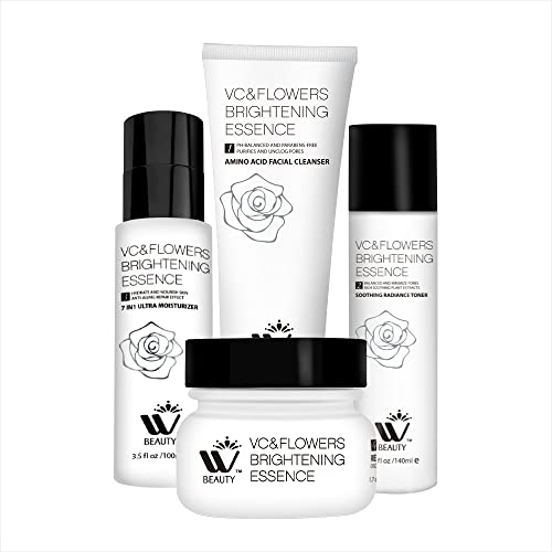 0840162321984 - WBM SKINCARE BEAUTY KIT -FACIAL CLEANSER & FACIAL MOISTURIZER FOR SENSITIVE SKIN, WITCH HAZEL FACIAL TONER WITH ALOE VERA FORMULA, ANTI-AGING NIGHT CREAM FOR DAILY CLEANSING & REFRESHING SKIN