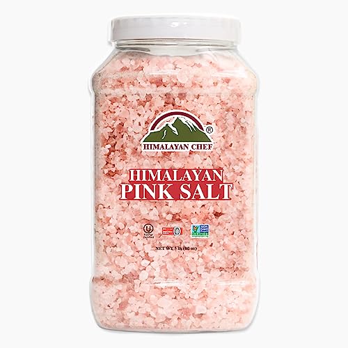 0840162322561 - HIMALAYAN CHEF HIMALAYAN SALT - COARSE 5 POUND - PINK HIMALAYAN SALT IS NUTRIENT AND MINERAL DENSE FOR HEALTH - GOURMET PURE CRYSTAL KOSHER & NATURAL CERTIFIED