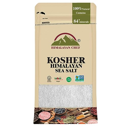 0840162322820 - HIMALAYAN CHEF KOSHER SEA SALT, FINE GRAIN KOSHER SALT, REPLACEMENT FOR TABLE SALT, NON-IODIZED, ALL-NATURAL, NO ADDITIVES - 48 OZ/EACH BAG, PACK OF 12