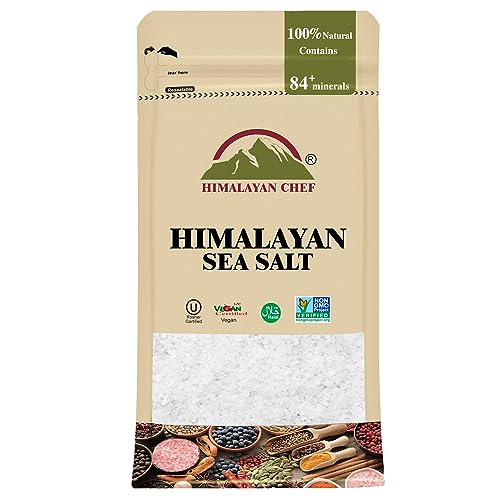 0840162322844 - HIMALAYAN CHEF SEA SALT, COARSE GRAINS, 192 OUNCE – ALL NATURAL AND HAND HARVESTED UNREFINED SALT, GLUTEN FREE, NON-GMO SEASONED SALT, 48 OUNCE/EACH (PACK OF 4)