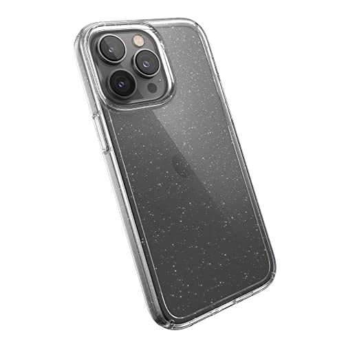 0840168523559 - SPECK PRODUCTS GEMSHELL GLITTER CASE FITS IPHONE 14 PRO MAX, 6.7 MODEL, CLEAR/CLEAR W/PLATINUM GLITTER