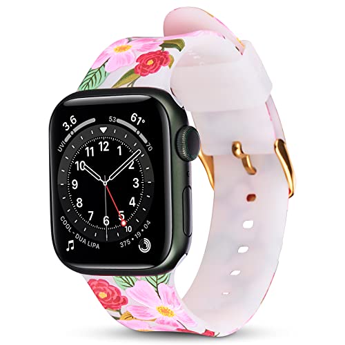0840171722918 - RIFLE PAPER CO. - BAND FOR 38-40MM APPLE WATCH - COMPATIBLE WITH SERIES 1/2/3/4/5/6/7/SE - GARDEN PARTY BLUSH
