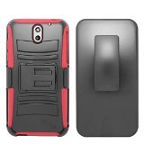 0840176160661 - EAGLE CELL HYBRID PROTECTIVE CASE STAND/BELT CLIP HOLSTER FOR HTC DESIRE 610 - RETAIL PACKAGING - RED/BLACK