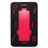 0840176174415 - EAGLE CELL ALCATEL ONETOUCH POP 7 TABLET HYBRID ARMOR PROTECTIVE CASE WITH STAND - RETAIL PACKAGING - RED/BLACK