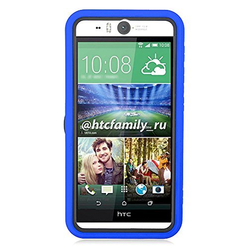 0840176182083 - EAGLE CELL HYBRID ARMOR PROTECTIVE CASE WITH STAND FOR HTC DESIRE EYE - RETAIL PACKAGING - B2 BLACK/BLUE