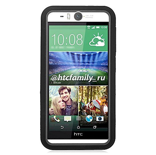 0840176182144 - EAGLE CELL HYBRID ARMOR PROTECTIVE CASE WITH STAND FOR HTC DESIRE EYE - RETAIL PACKAGING - ZZ0 BLACK