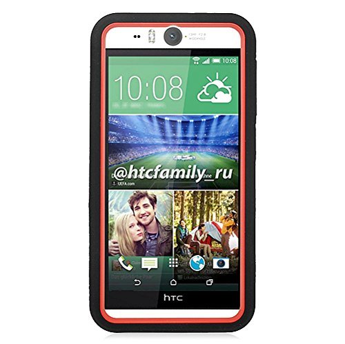 0840176182168 - EAGLE CELL HYBRID ARMOR PROTECTIVE CASE WITH STAND FOR HTC DESIRE EYE - RETAIL PACKAGING - ZZ0 RED/BLACK