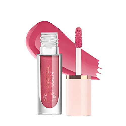 0840187704373 - MINERAL FUSION 2-IN-1 LIP & CHEEK STAIN ROSE, 0.10 FL OZ, ROSEY PINK HYDRATING, LONG-LASTING, MATTE LIP AND CHEEK COLOR