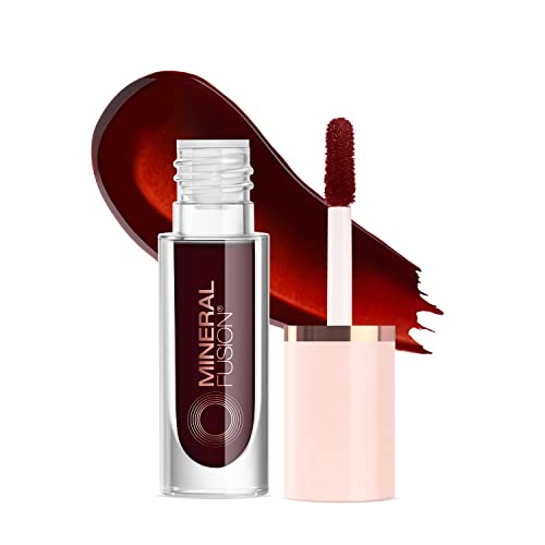 0840187704410 - MINERAL FUSION 2-IN-1 LIP & CHEEK STAIN MERLOT, 0.10 FL OZ, DEEP CHERRY RED HYDRATING, LONG-LASTING, MATTE LIP AND CHEEK COLOR