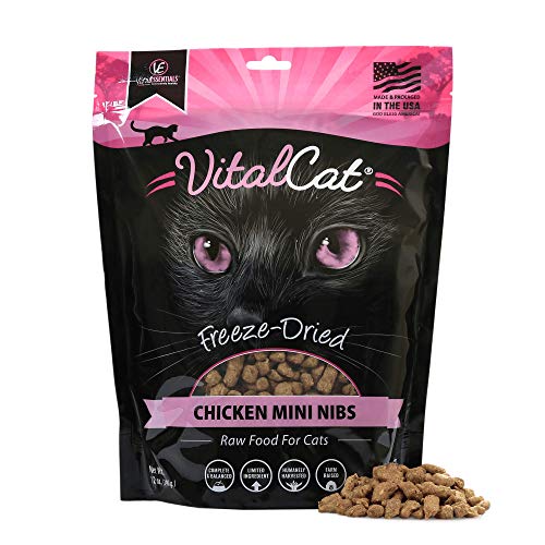 0840199639533 - VITAL CAT FREEZE-DRIED CHICKEN MINI NIBS CAT FOOD, 12 OZ