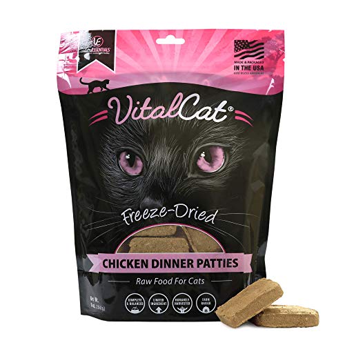 0840199639540 - VITAL CAT FREEZE-DRIED CHICKEN DINNER PATTIES CAT FOOD, 8 OZ