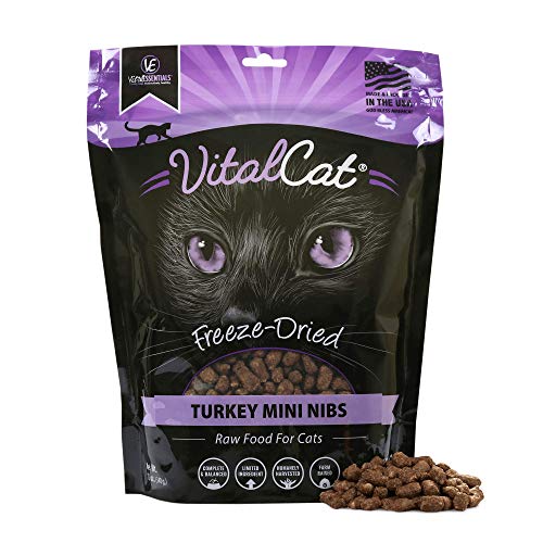 0840199639595 - VITAL CAT FREEZE-DRIED TURKEY MINI NIBS CAT FOOD, 12 OZ