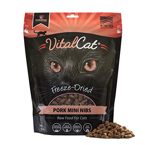 0840199639618 - VITAL CAT FREEZE DRIED PORK MINI NIBS CAT FOOD, 12 OZ