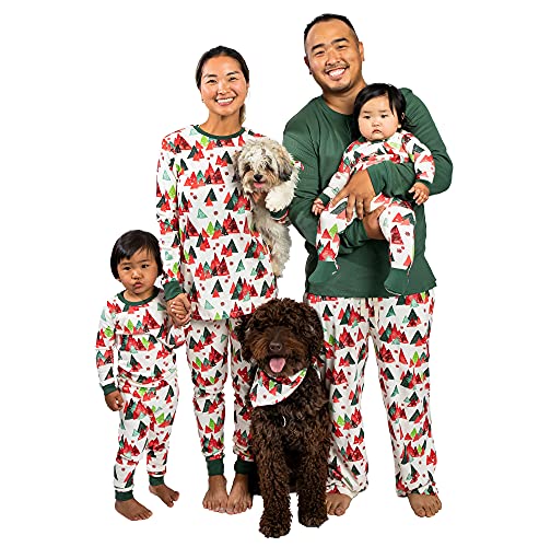 0840231607186 - BURTS BEES BABY BABY MATCHING HOLIDAY ORGANIC COTTON PAJAMAS, MODERN FOREST, 18 MONTHS