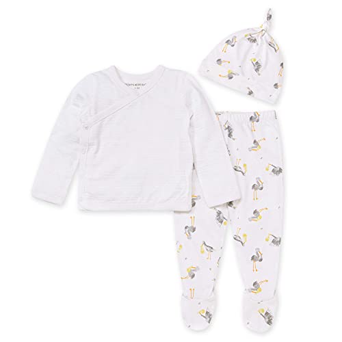 0840231633369 - BURTS BEES BABY UNISEX BABY TAKE ME HOME SET, 3-PIECE TOP, PANT, AND HAT BUNDLE, 100% ORGANIC COTTON