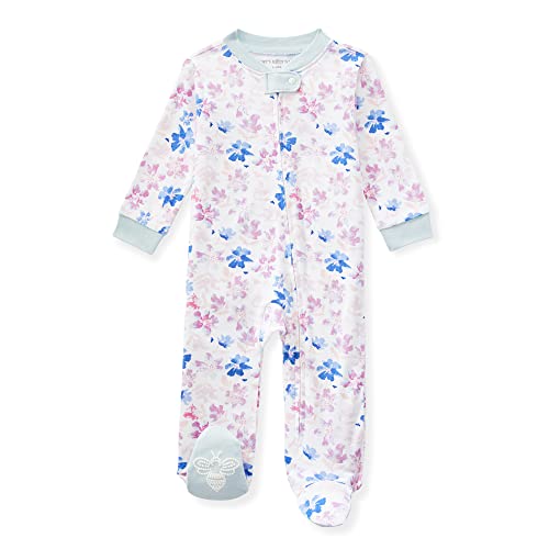 0840231638999 - BURTS BEES BABY BABY GIRLS SLEEP AND PLAY PAJAMAS, 100% ORGANIC COTTON ONE-PIECE ROMPER JUMPSUIT ZIP FRONT PJS, FARMHOUSE GARDENS, 6 MONTHS