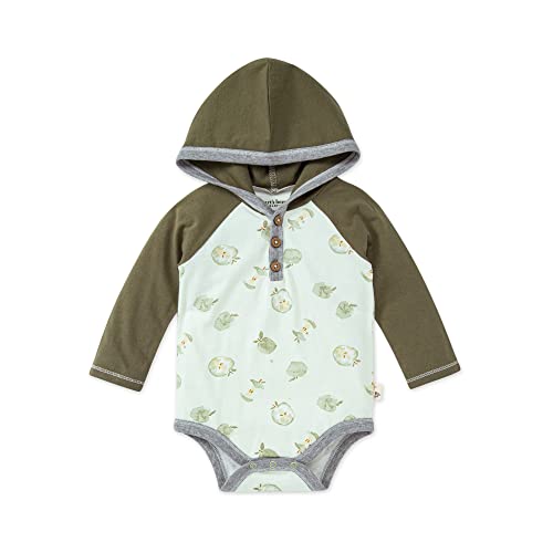 0840231657297 - BURTS BEES BABY BABY BOYS, SHORT LONG SLEEVE ONE-PIECE BODYSUITS, 100% ORGANIC COTTON, GOLDEN DELICIOUS, 3 MONTHS