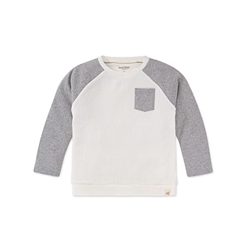 0840231657518 - BURTS BEES BABY BABY BOYS T-SHIRT, LONG SLEEVE V-NECK AND CREWNECK TEES, 100% ORGANIC COTTON, COLORBLOCK THERMAL, 18 MONTHS